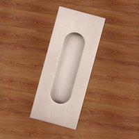 dale sss square corner oblong flush pull round inner 120mm x 40mm