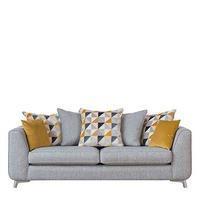 daxon pillow back grand sofa silver larson plain