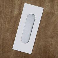 dale pss square corner oblong flush pull round inner 120 x 40mm