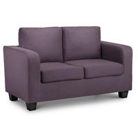 Dani 2 Seater Sofa Purple Fabric Dark Foot