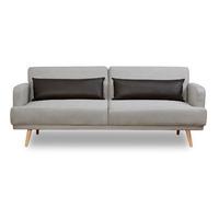 Dante 3 Seater Fabric Sofa Bed Seashell Grey