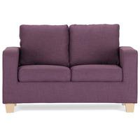 Dani 2 Seater Sofa Purple Fabric Light Foot