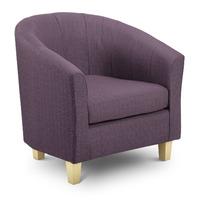 Dani Tub Chair Purple Fabric Light Foot