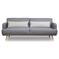 Dante 3 Seater Fabric Sofa Bed Aston Grey