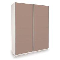 Dallas White and Gloss Double Sliding Wardrobe