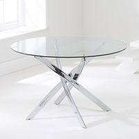 Daytona 120cm Glass Round Dining Table