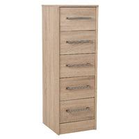 dalston 5 drawer tallboy oak