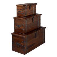 darjeeling set of 3 storage trunks