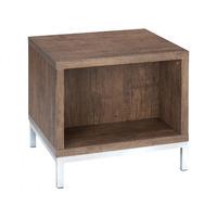 danvy walnut grain wooden lamp table with shelf