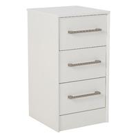 Dalston 3 Drawer Bedside White