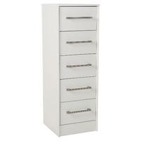 Dalston 5 Drawer Tallboy White