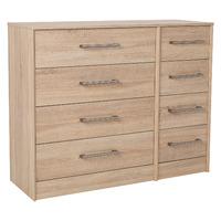 dalston 8 drawer chest oak