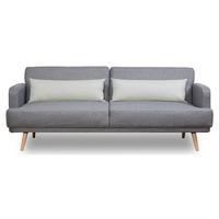 Dante 3 Seater Fabric Sofa Bed Aston Grey