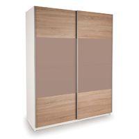 Dallas White and Oak Double Sliding Wardrobe