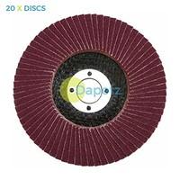 dapetz 20 flap sanding discs 115mm 40 grit aluminium oxide 45 angle gr ...