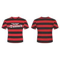 damned the skip school stripes mens tee