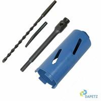 dapetz 42mm x 150mm diamond core hole saw hex arbor pilot hole drill b ...