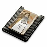 dalvey black carbon fibre credit card case money clip
