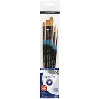 Daler Rowney - 5 watercolor brushes - Aquafine 500 - Handmade