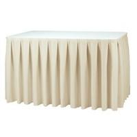 Dark Blue Table Skirting - Boxpleat Style Dark Blue Boxpleat