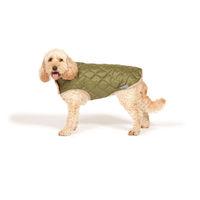 danish design forest green quilted dog coat 75cm 30