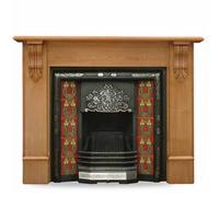 Daisy Cast Iron Tiled Insert, from Carron Fireplaces