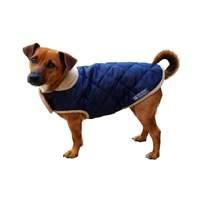 danish design navy quilted dog coat 50cm 20