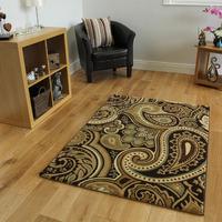 dakota paisley brown and green rugs 110cm x 150cm 37 x 411