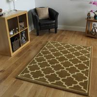 dakota gold and cream trellis border rug 110cm x 150cm 37 x 411