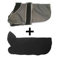 Danish Design 2 In 1 Grey Four Seasons Performance Dog Coat 40cm (16\")