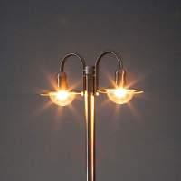 Damion Stainless Steel Mast Lamp with 2 Lamp Heads