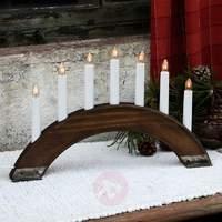 dark brown candleholder viking bow 7 lights