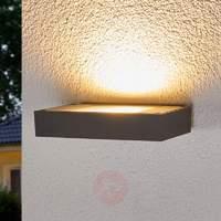 Dark grey LED wall uplighter Finja for outdoors