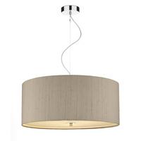 Dar REN1701 Renoir Taupe Silk Modern 60cm 3 Light Pendant