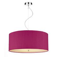 Dar REN1703 Renoir Hot Pink Silk Modern 60cm3 Light Pendant