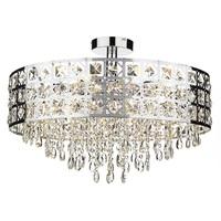 Dar DUC0650 Duchess 6 Light Chime And Crystal Round Pendant