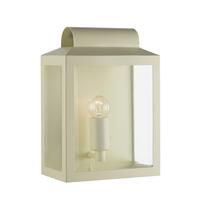Dar NOT2133 Notary 1 Light Cream Wall Lantern with Clear Glass