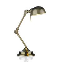 Dar RAN4075 Ranger Adjustable Table Lamp In Antique Brass
