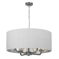 Dar Sloane Pewter Ceiling Pendant with Shade SLO0499/SI