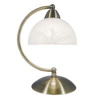 Dar SAX4075 Saxby Antique Brass and Glass Touch Table Lamp