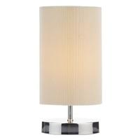Dar LEO4133 LEO Polished Chrome and Cream Touch Table Lamp