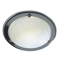 dar dis5250 disc flush ceiling light in polished chrome