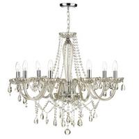 Dar RAP0806 Raphael 8 Light Champagne Glass Chandelier