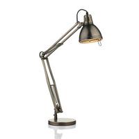 Dar OSA4061 Osaka Antique Chrome Desk Lamp