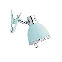 Dar OSA4123 Osaka 1 Light Clip on Desk Lamp in Blue with Table Clamp