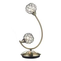 Dar CIR4275 Circa 2 Light Table Lamp - Antique Brass