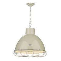 Dar UTI012 + UTI99 Utility French Cream Pendant with Cage