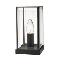 Dar LEN4022 Lento 1 Light Black Glass Box Table Lamp