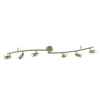 Dar GEM0675 Gemini Antique Brass 6 Light Bar Spotlight