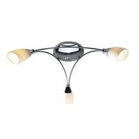 Dar BUR0350 Bureau Polished Chrome 3 Light Semi Flush Light